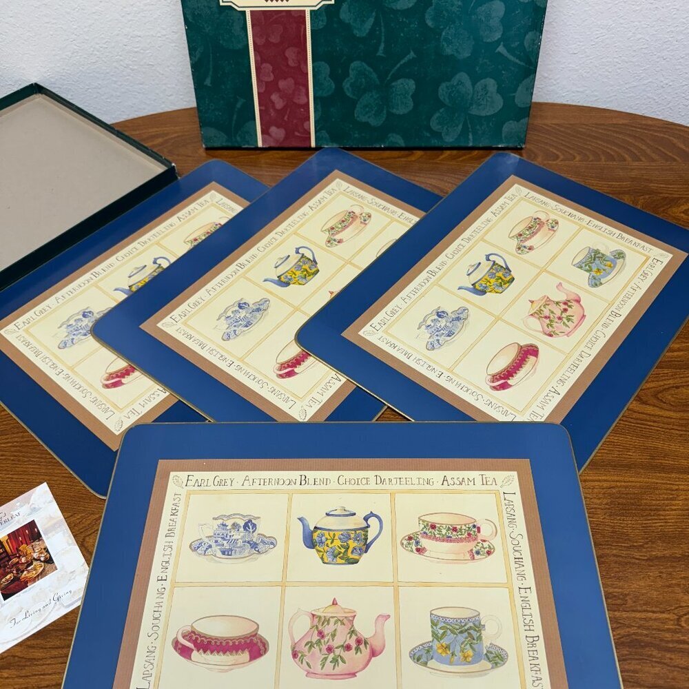 Cloverleaf 🇬🇧 UK  Made in United Kingdom Set of 4 placemats Coasters Cork